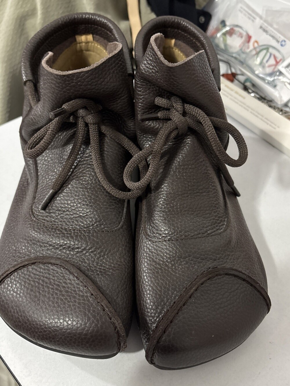 Birkuir Genuine Leather Ankle Boots For Women Soft Brown Leather Sz 10